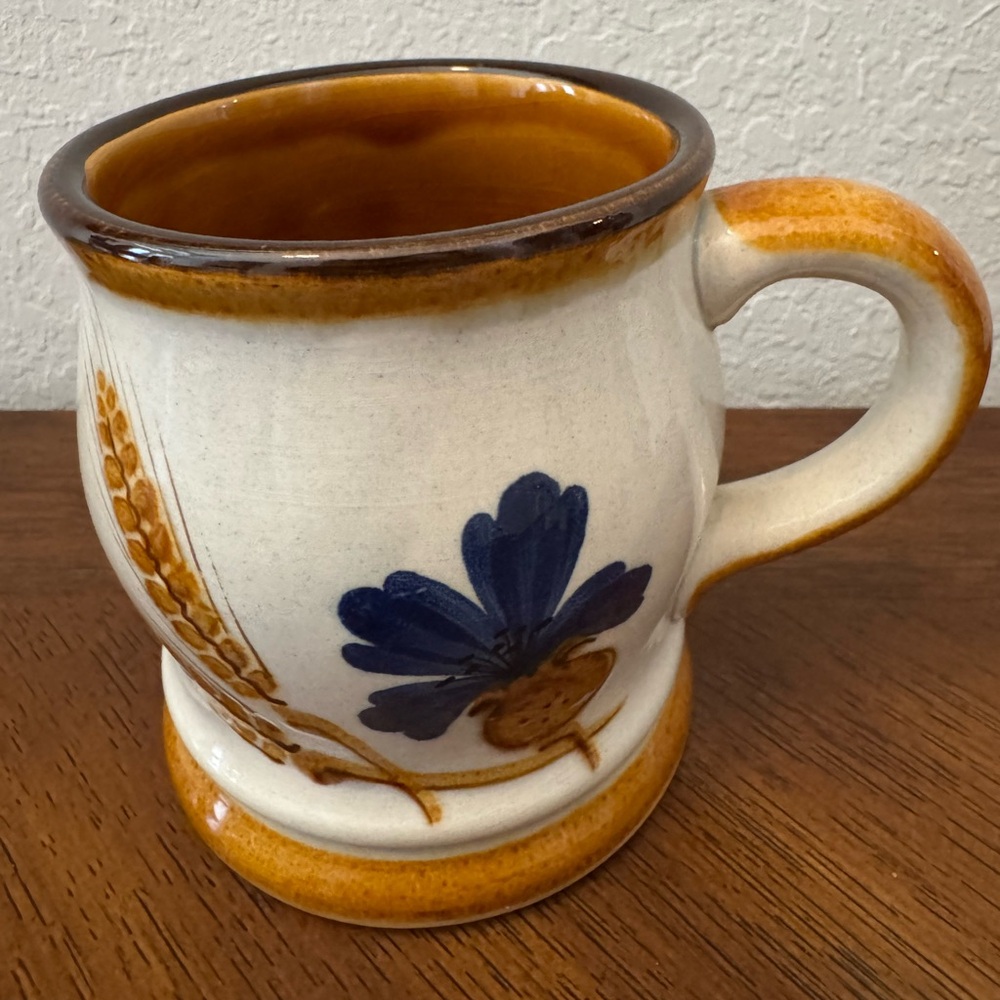 Vintage Schramberg German Art Pottery Mug- Kornblume Collection